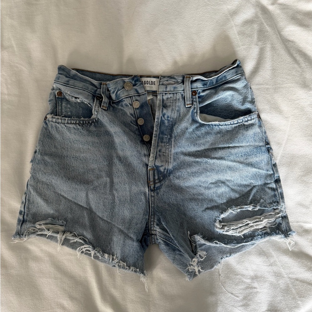 Agolde Riley Shorts in Groove - Picture 3 of 5